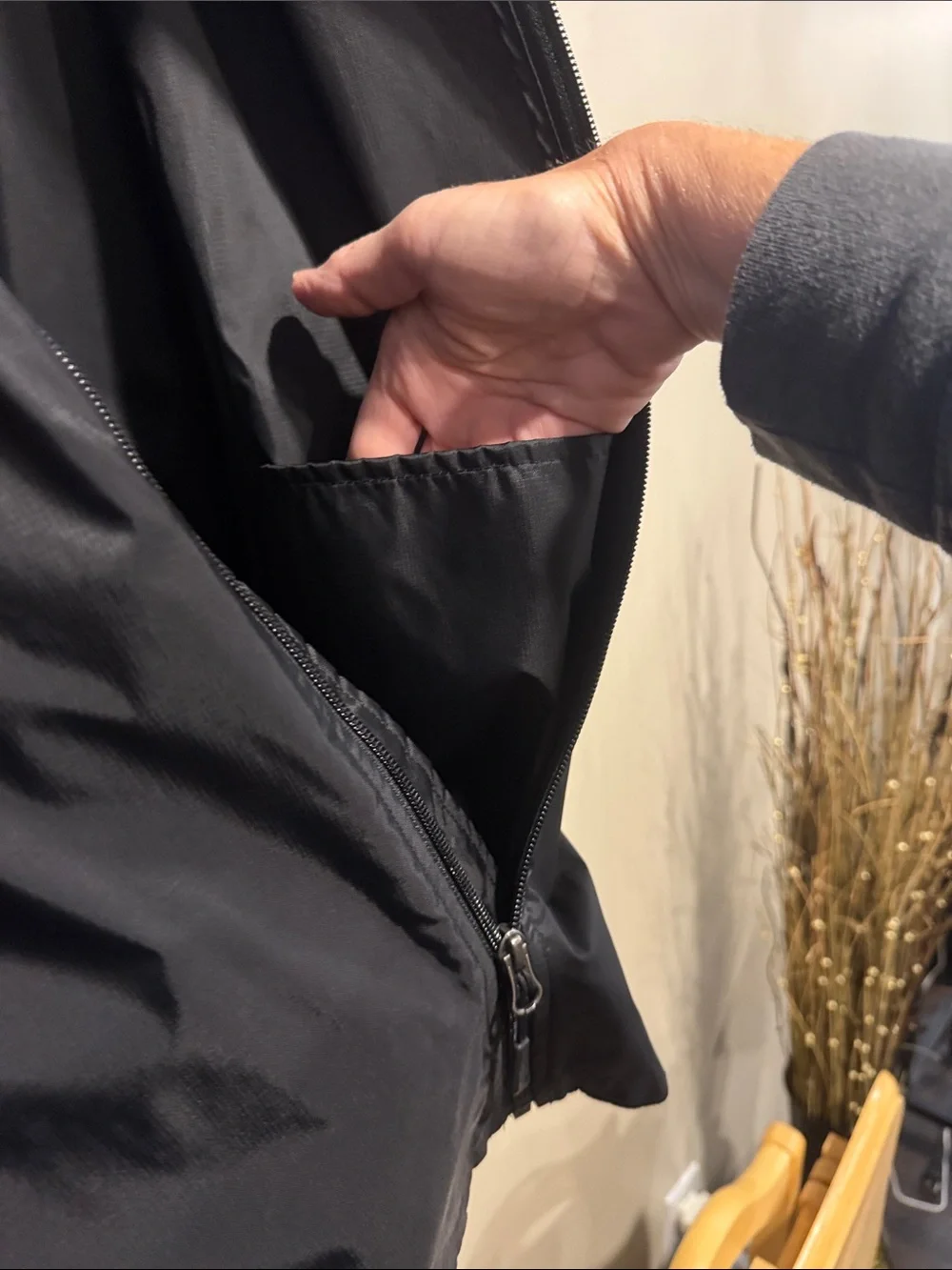 The North Face Black Hooded Windbreaker Jacket-Men’s Large